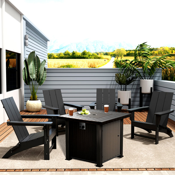 Beachcrest Home Laprade Plastic/Resin Folding Adirondack Chair with